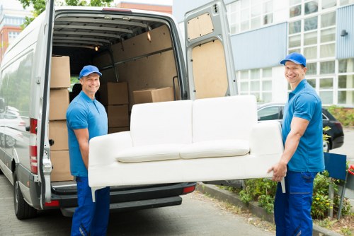 Moving team helping with a home relocation in Finsbury Park