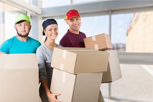 House removal team planning a move in Finsbury Park