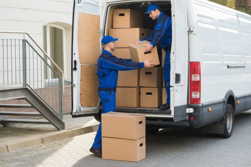 Removal van loading furniture in Finsbury Park for a local move