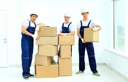 Careful loading of belongings for a local apartment removal