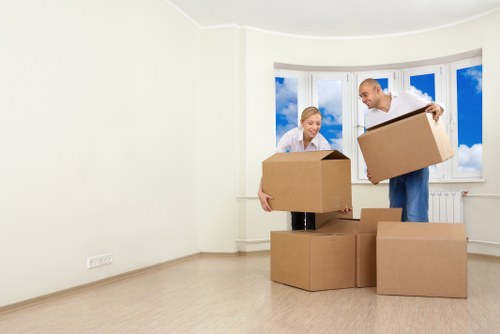 Removal truck ready for a local move in Finsbury Park