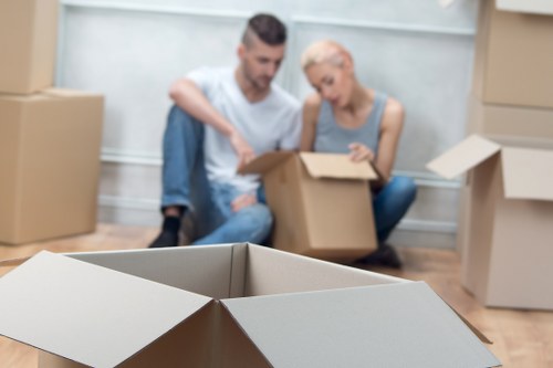 Careful packing and loading of household furniture for a local move