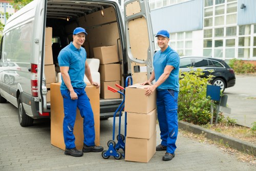 Preparation checklist and packed boxes ready for removals in Finsbury Park