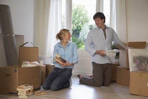 Careful loading of household furniture for urgent removals in North London