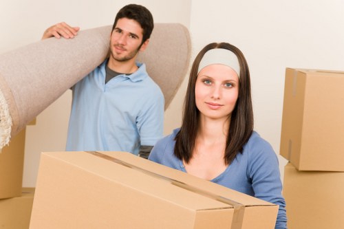 Local removals crew handling household items with care during a Finsbury Park move