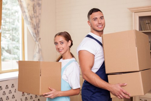 Careful loading of household items for a Finsbury Park move