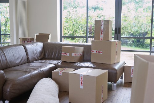Student moving checklist and organised boxes ready for collection in Finsbury Park