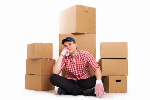 Local moving team handling packing in a North London property