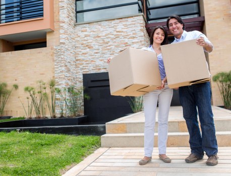 Organized relocation service handling furniture with care